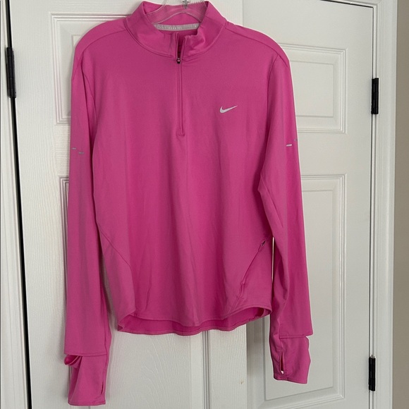 Nike Tops - Nike Women's Pink Quarter-Zip Sweatshirt
